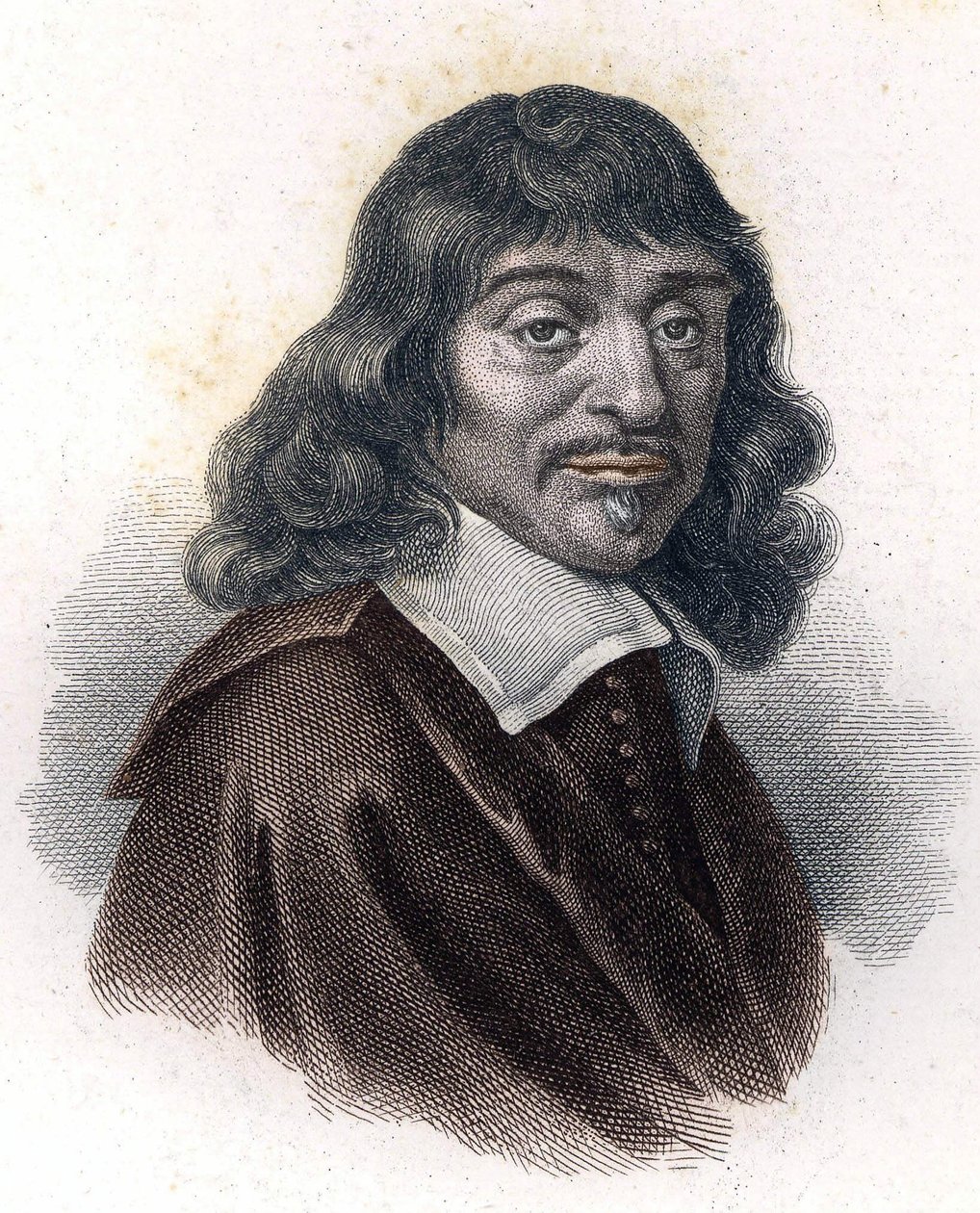 Porträtt av René Descartes, grav. 1800-talet. av Unknown artist