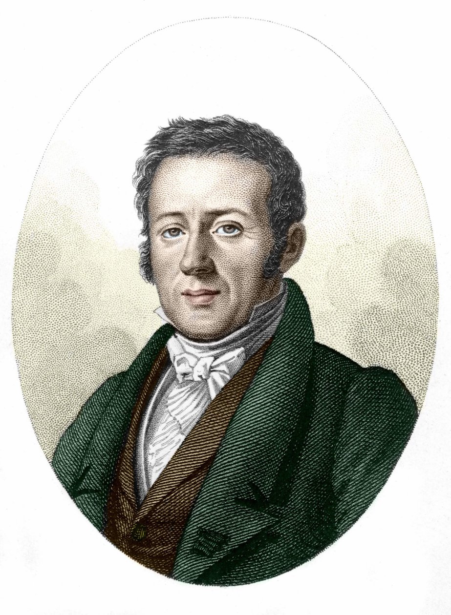 Porträtt av René Primrose Lesson (1794-1849), naturforskare och biolog. av Unknown artist