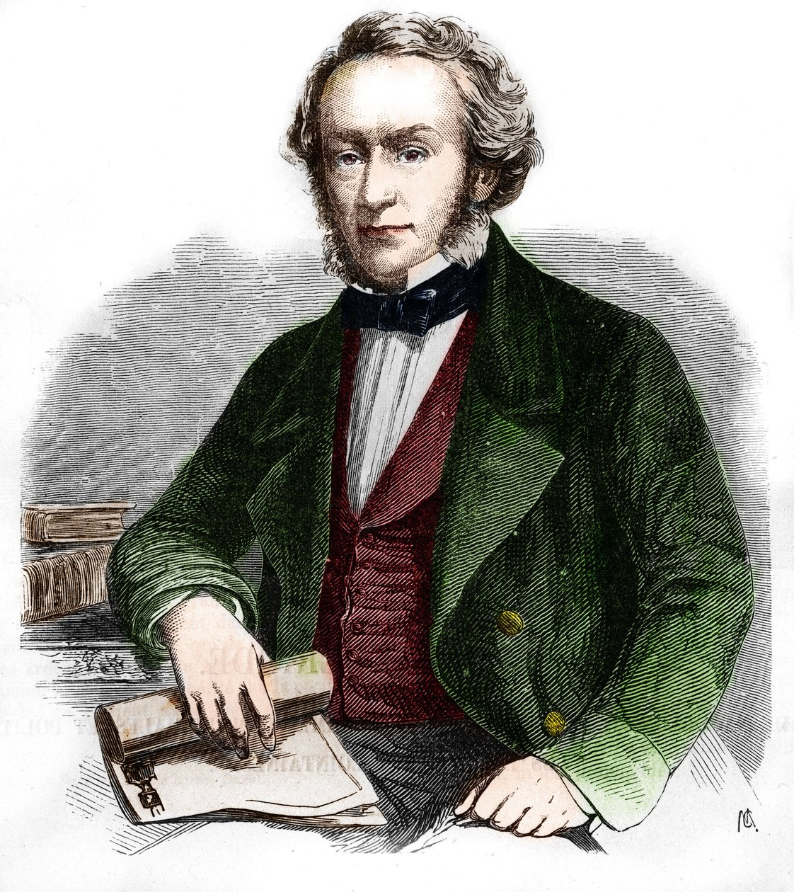 Porträtt av Richard Cobden. Brittisk ekonom och politiker (1804 -1865). Gravyr från 1866. av Unknown artist
