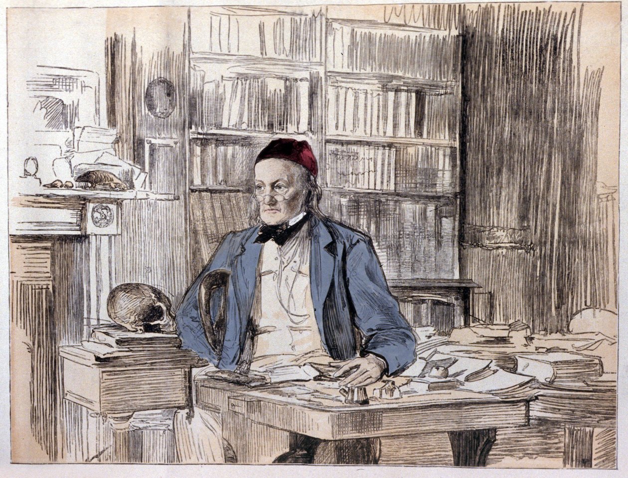 Porträtt av Richard Owen (1810-1890), engelsk naturforskare. av Unknown artist