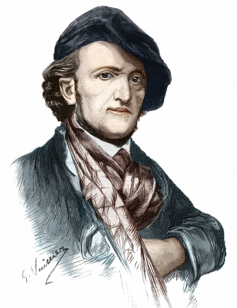 Porträtt av Richard Wagner (1813-1883), tysk kompositör och dramatiker. av Unknown artist