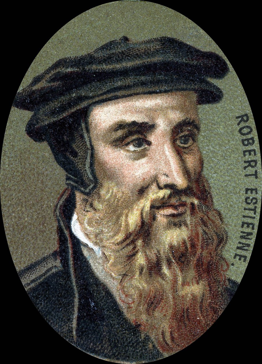 Porträtt av Robert Estienne (1503-1559), fransk tryckare. av Unknown artist