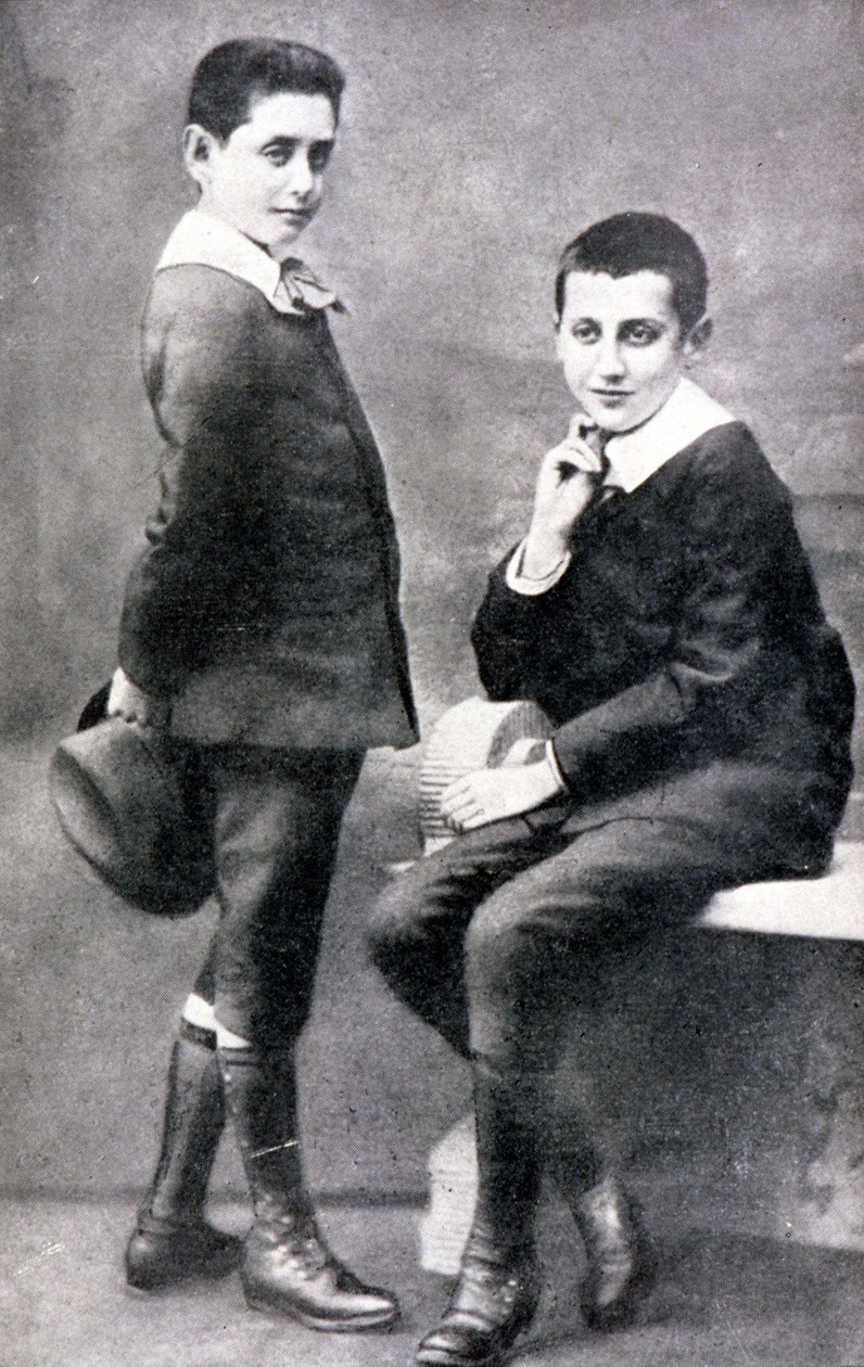 Porträtt av Robert och Marcel Proust, n.d. v. 1885. av Unknown artist