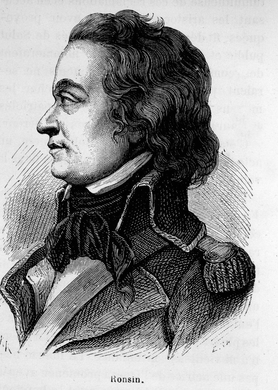 Porträtt av Ronsin, fransk författare och general (1752 - 1794). av Unknown artist