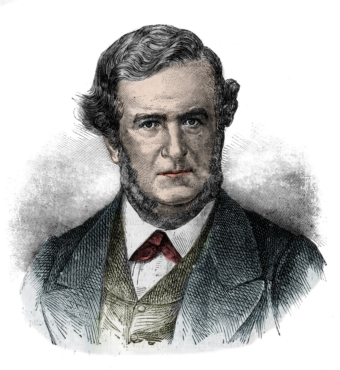Porträtt av Salustiano Olozaga (1805-1873) engelsk politiker, diplomat och författare - gravyr 1870 av Unknown artist