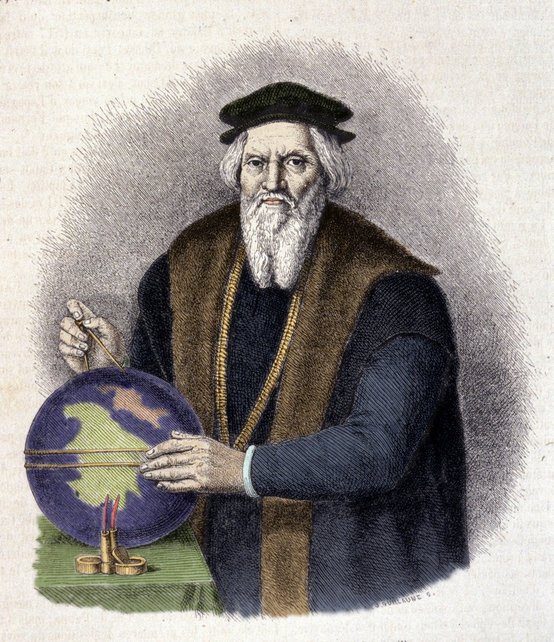 Porträtt av Sebastien Cabot (1476-1557), italiensk navigatör. (Sebastiano Caboto). av Unknown artist