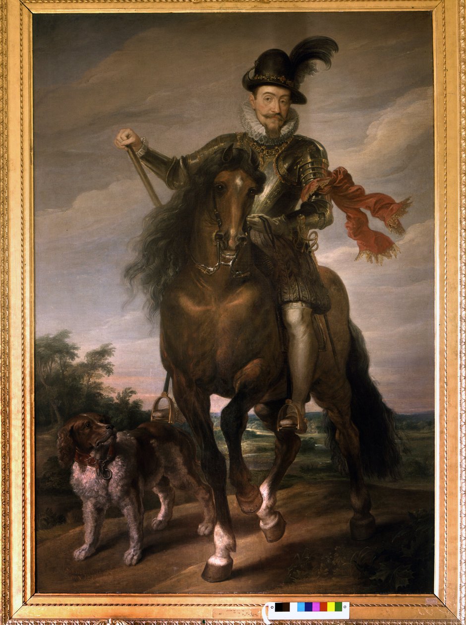 Porträtt av Sigismond III Vasa (1566 - 1632) till häst. av Unknown artist