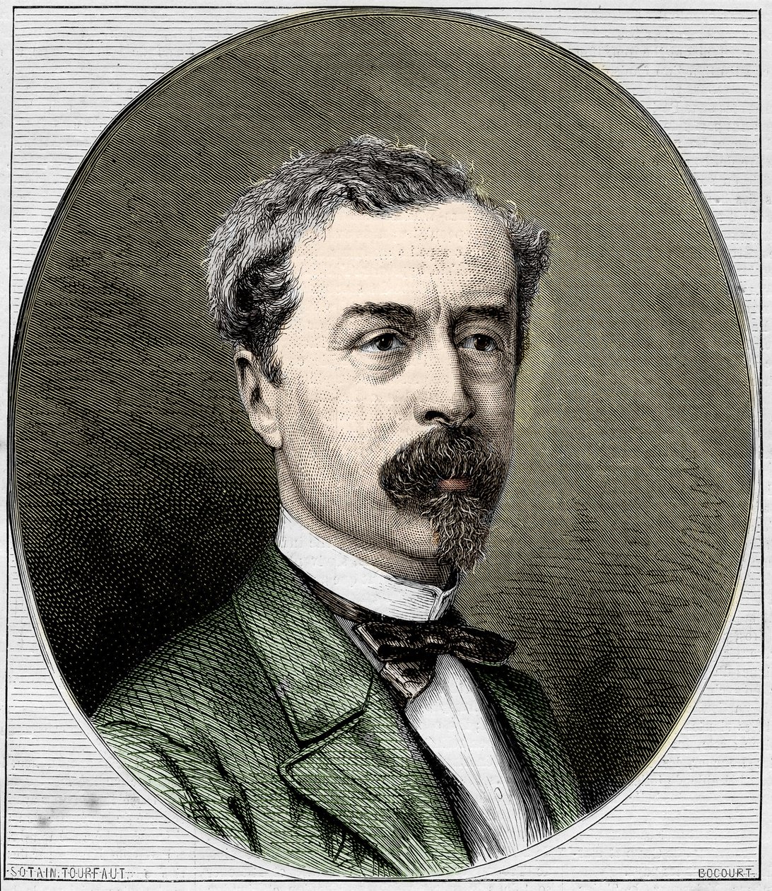 Porträtt av Sir Richard Wallace (1818-1890), engelsk filantrop och konstsamlare. Gravyr från 1872. av Unknown artist