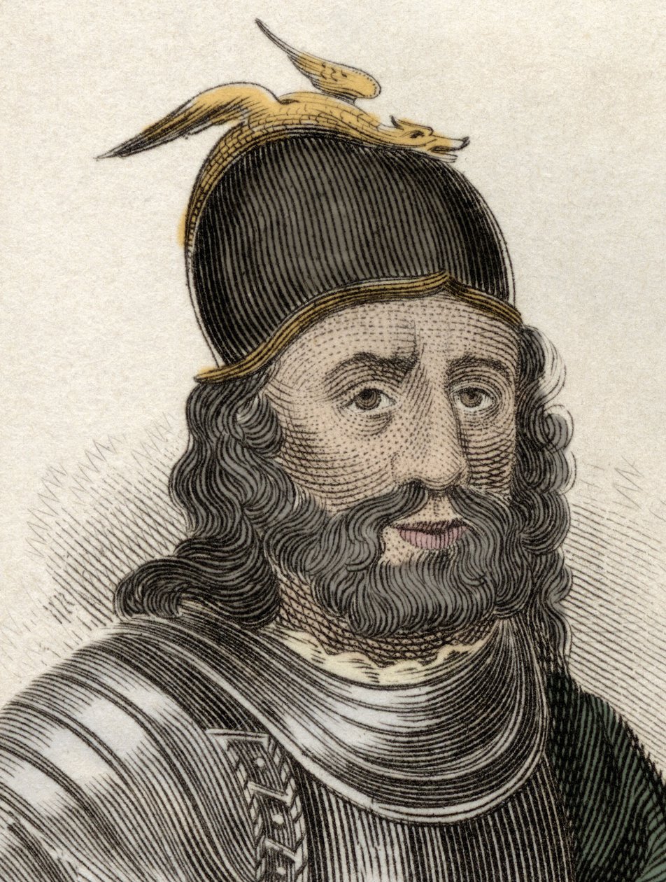 Porträtt av Sir William Wallace (Braveheart) (ca 1270-1305), skotsk riddare. Gravyr av 1800-talet. av Unknown artist