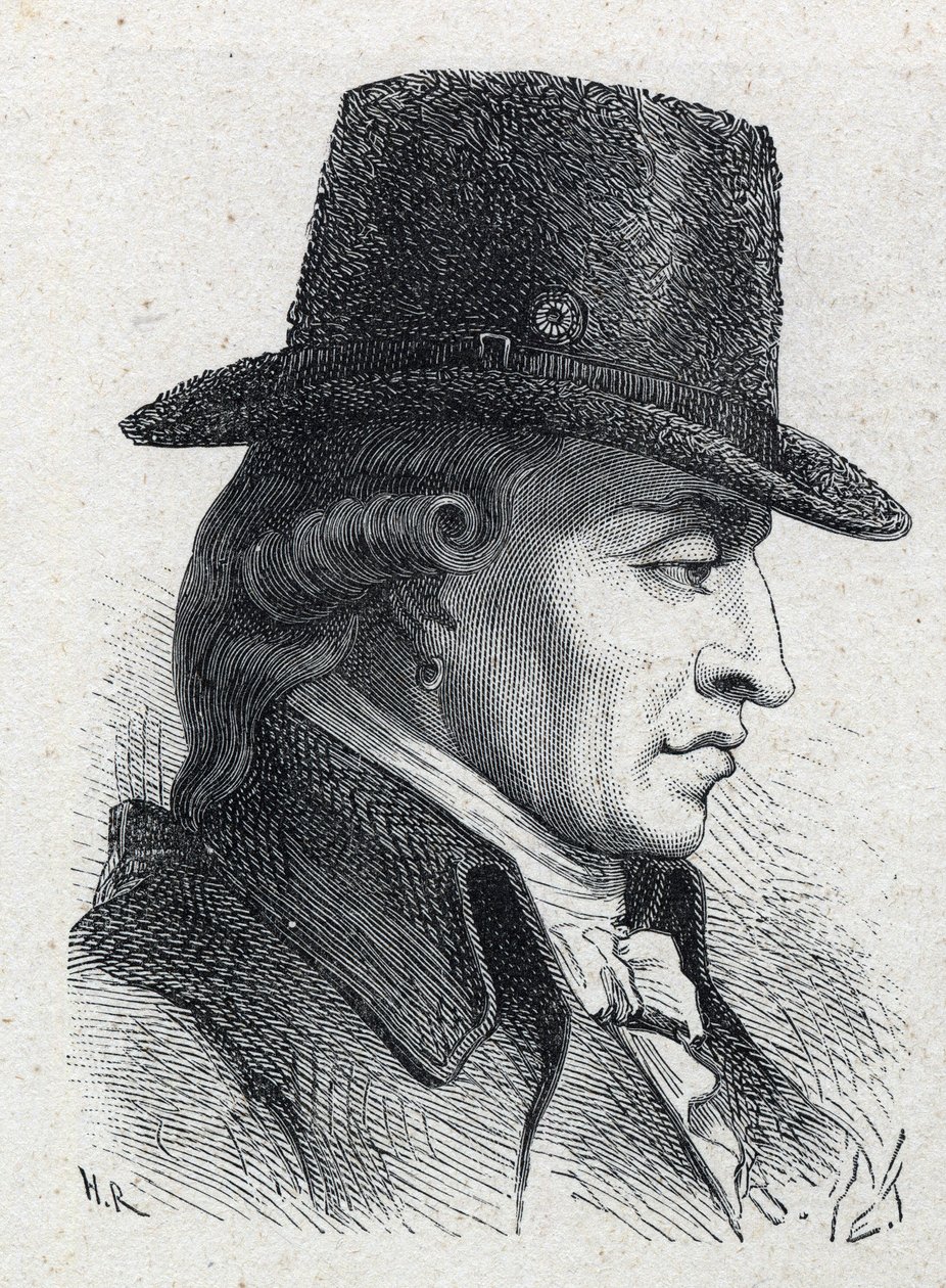 Porträtt av Stanislas Marie Maillard (1763-1794), fogde och emblematisk figur för den franska revolutionen. av Unknown artist