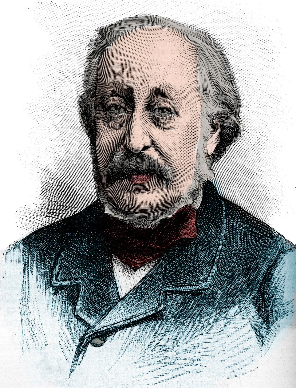 Porträtt av Stephen Heller (1813-1888) ungersk pianist, lärare och kompositör - Gravyr 1888 av Unknown artist