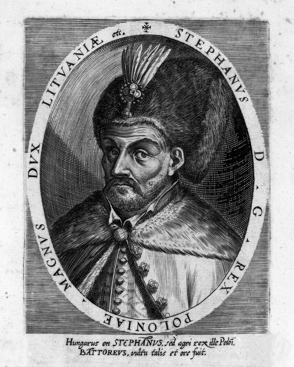Porträtt av Stephen I Bathory (1533-1586), prins av Transsylvanien och kung av Polen. av Unknown artist