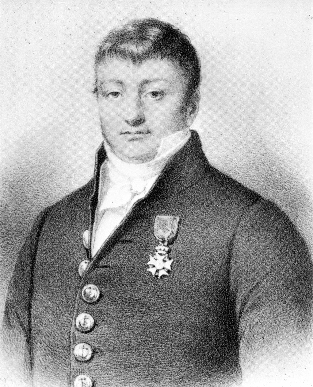 Porträtt av Surcouf (1773 - 1827) - gravyr av Unknown artist