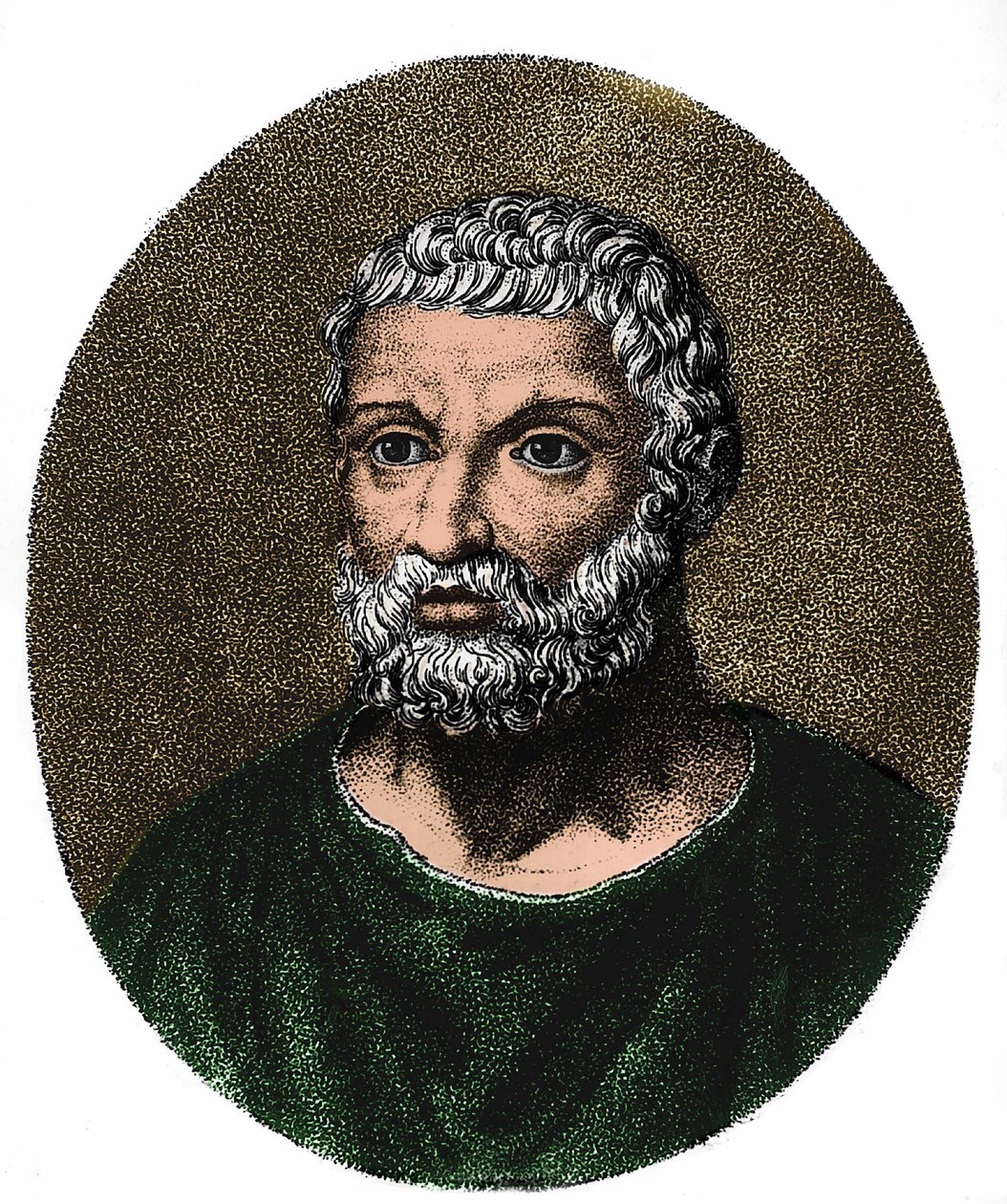 Porträtt av Thales de Milet (i gr. Thales) v. -625 - v. -546 av Unknown artist