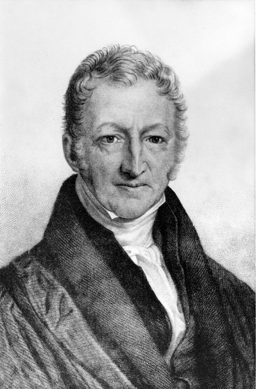 Porträtt av Thomas Robert Malthus (1766 - 1834), brittisk ekonom. av Unknown artist