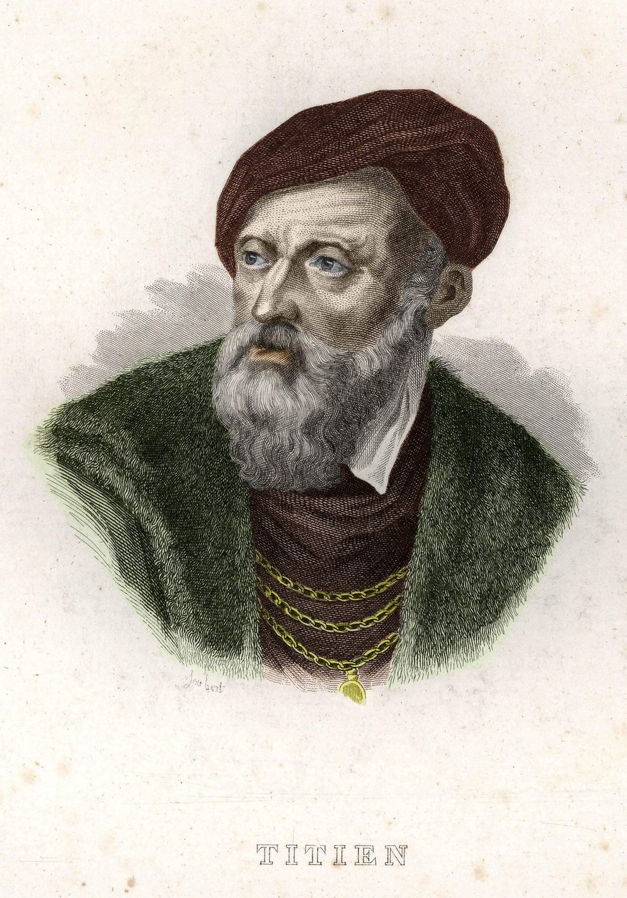 Porträtt av Tiziano Vecellio (Tizianen) (1490 - 1576) av Unknown artist