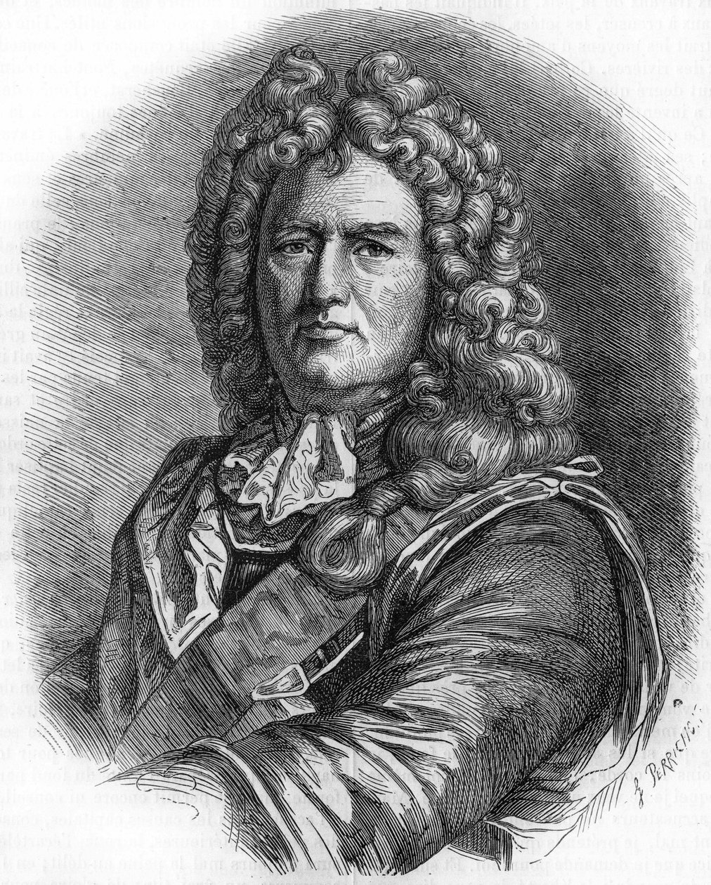 Porträtt av Vauban (1633 - 1707). (Sébastien Le Prestre de Vauban) Marskalk av Frankrike och militäringenjör av Unknown artist