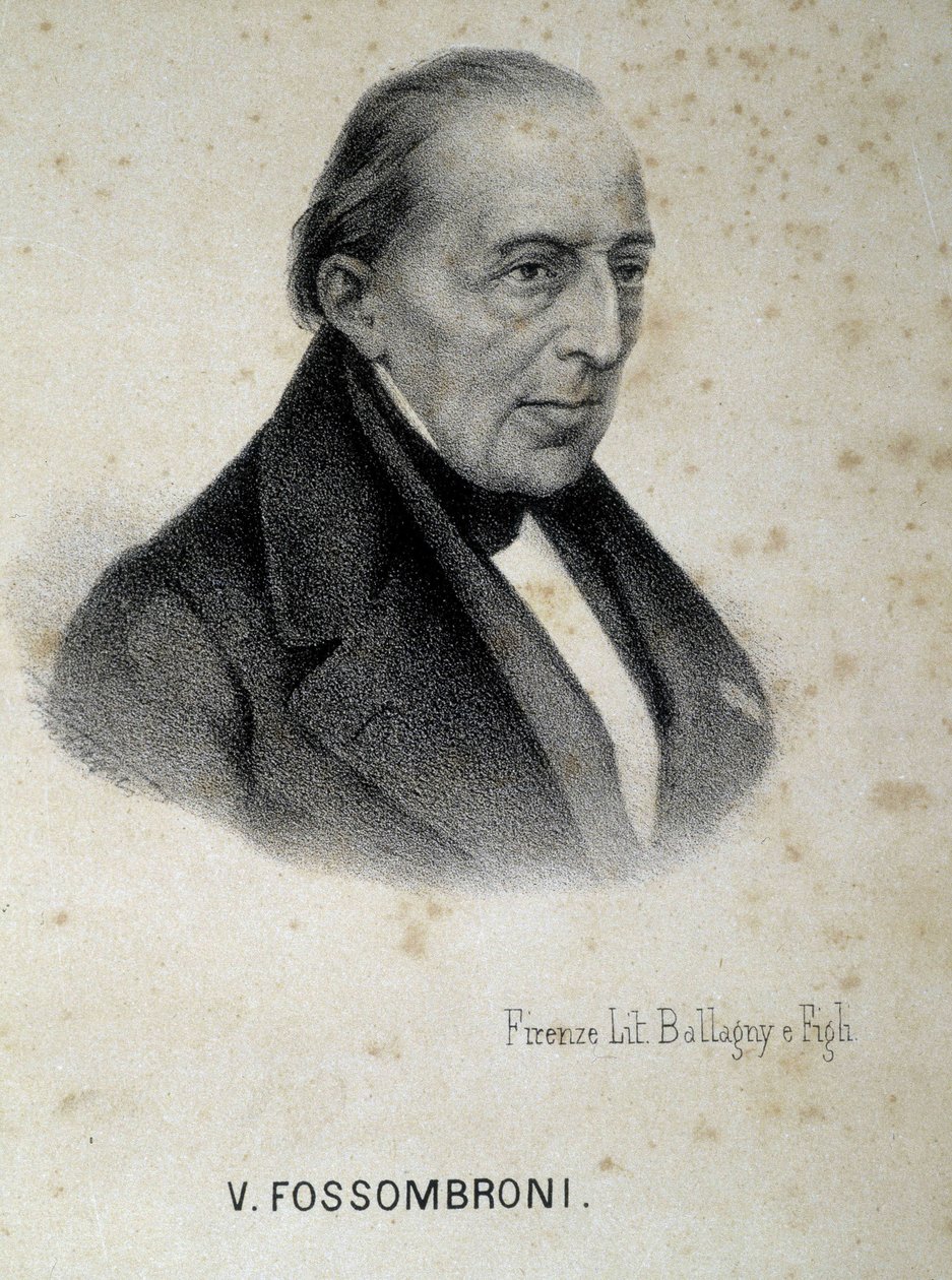 Porträtt av Victorio Fossombroni (1754 - 1844), italiensk ingenjör, ekonom och intellektuell. av Unknown artist