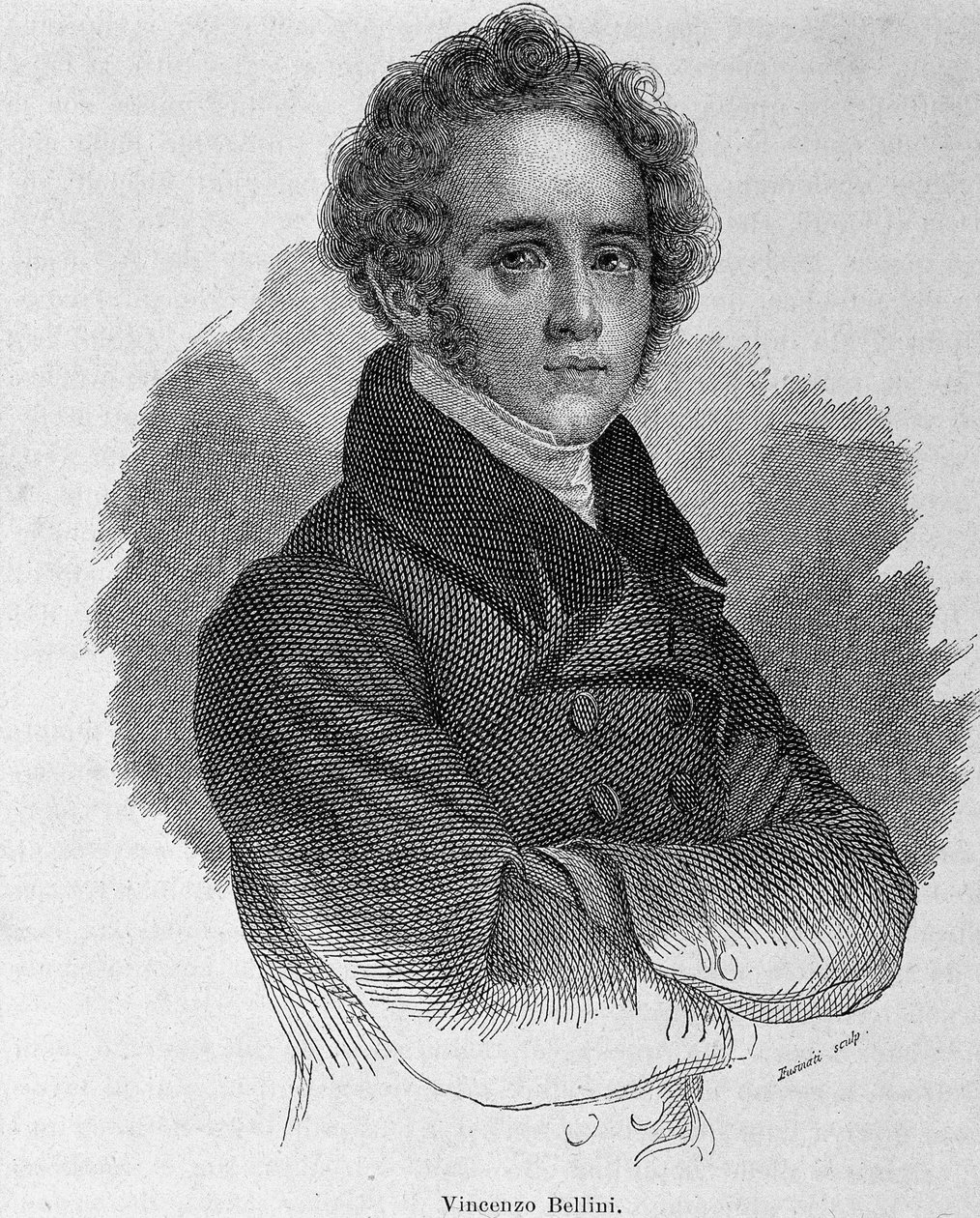 Porträtt av Vincenzo Bellini (1801 - 1835), italiensk kompositör. av Unknown artist