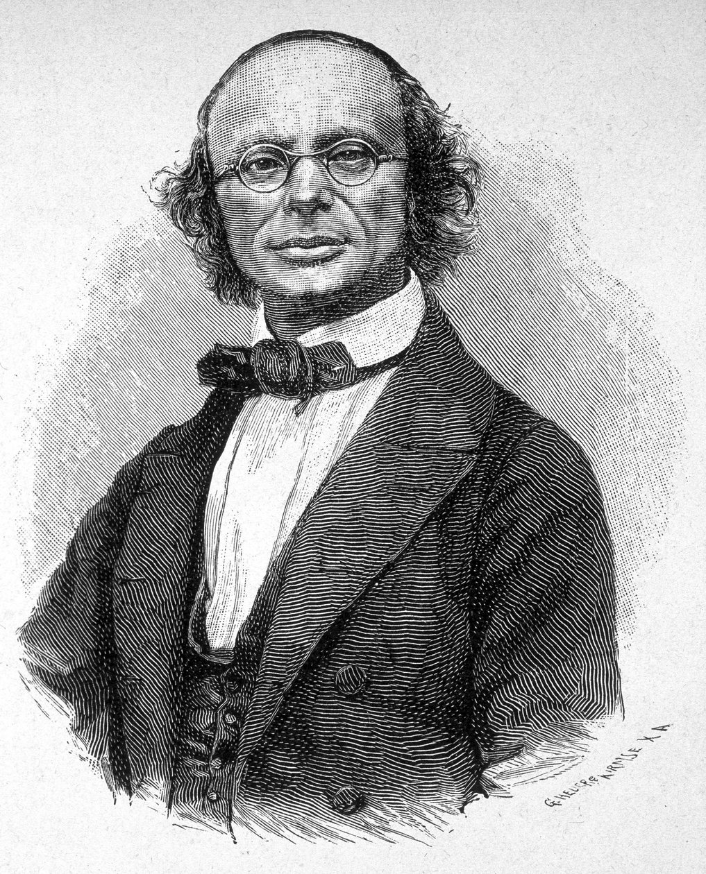 Porträtt av Wilhelm Weber (1804 - 1891), tysk fysiker. av Unknown artist
