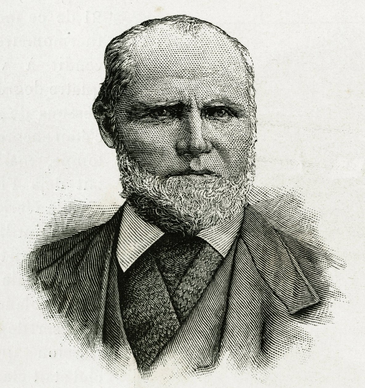 Porträtt av William Dunbar, glaciärpilot för La Jeannettes besättning, för uppdraget till nordpolen. Gravyr för att illustrera "Le voyage de la Jeannette"" av Unknown artist