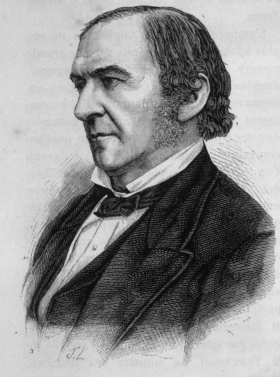 Porträtt av William Ewart Gladstone. Brittisk politiker (1809 till 1898). av Unknown artist