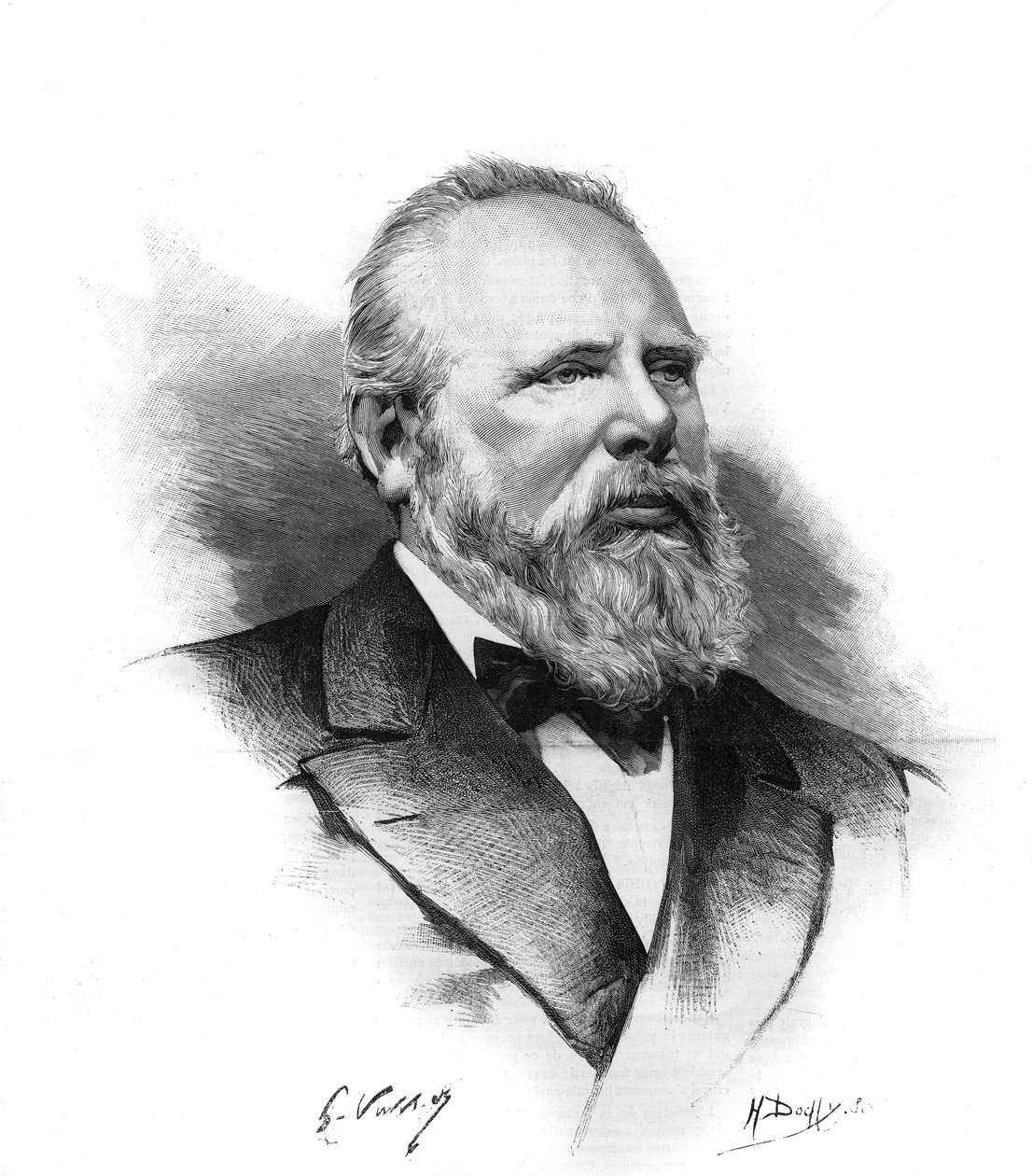 Porträtt av Vilhelm III (1817-1890) kung av Nederländerna (Holland). Gravyr i "" Le monde illustrious"" av Unknown artist