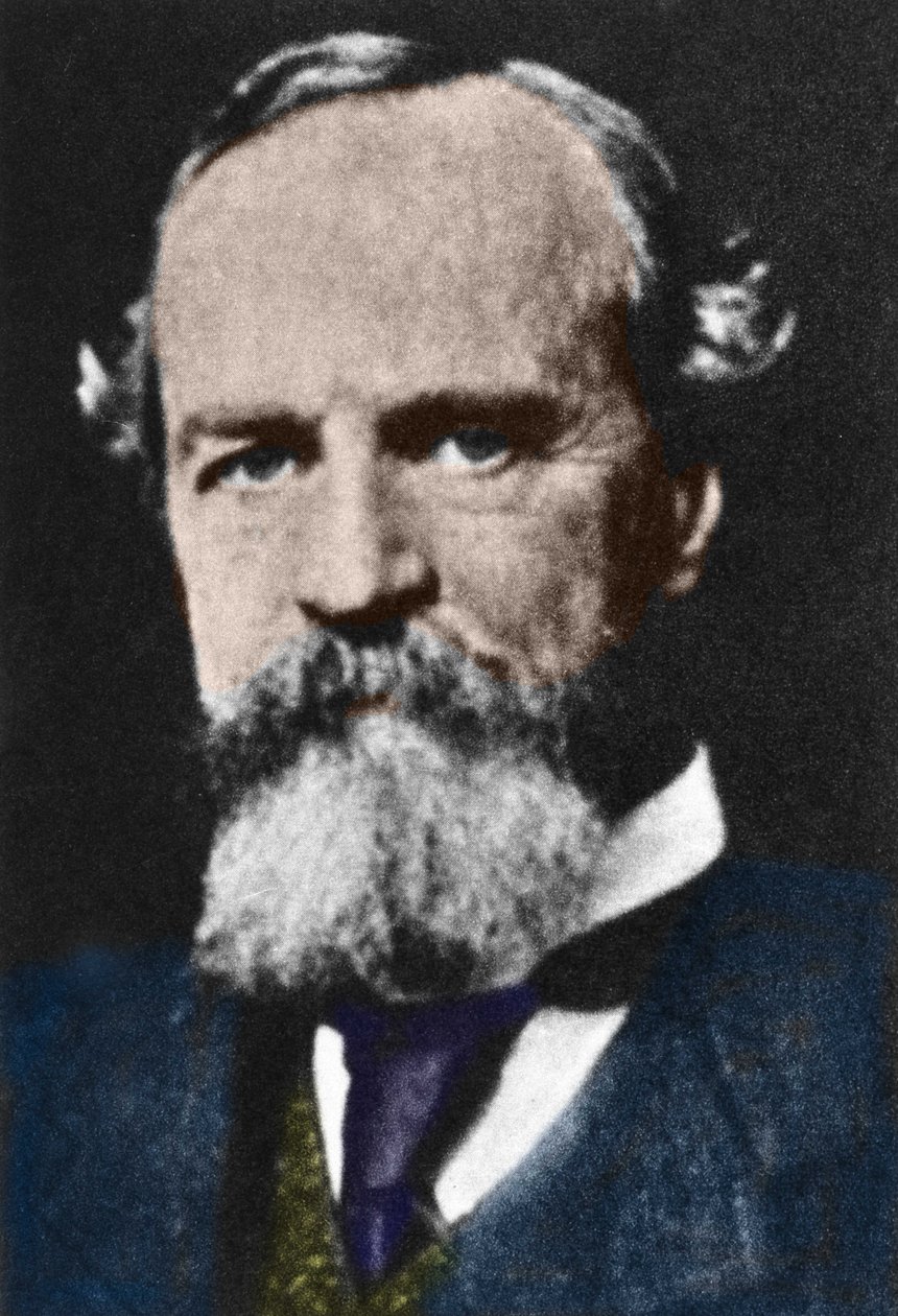Porträtt av William James (1842-1910), amerikansk pragmatisk filosof. av Unknown artist