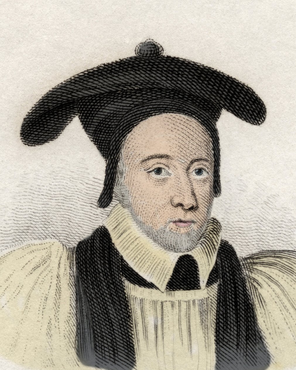 Porträtt av William Juxon (1582-1663), engelsk kyrklig och arkaisk Cantorbery. Gravyr av 1800-talet. av Unknown artist