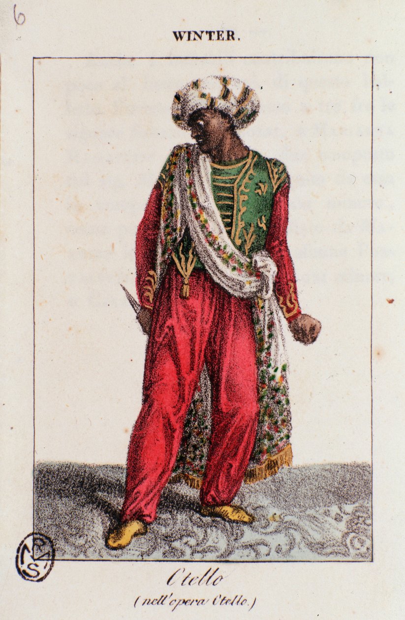 Porträtt av vintern, i Othello, av Gioacchino Rossini av Unknown artist