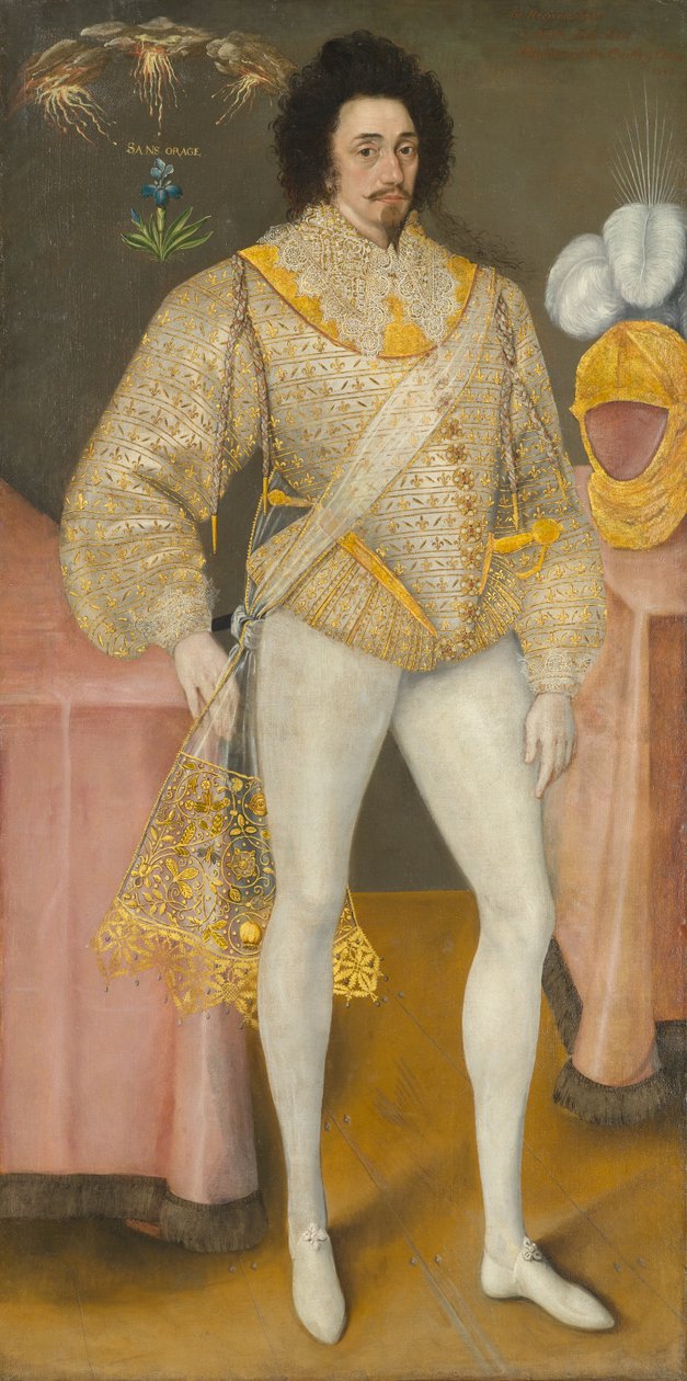 Porträtt av en man, möjligen Sir Edward Stafford (1552-1605), cirka 1590 (olja på duk) av Unknown artist