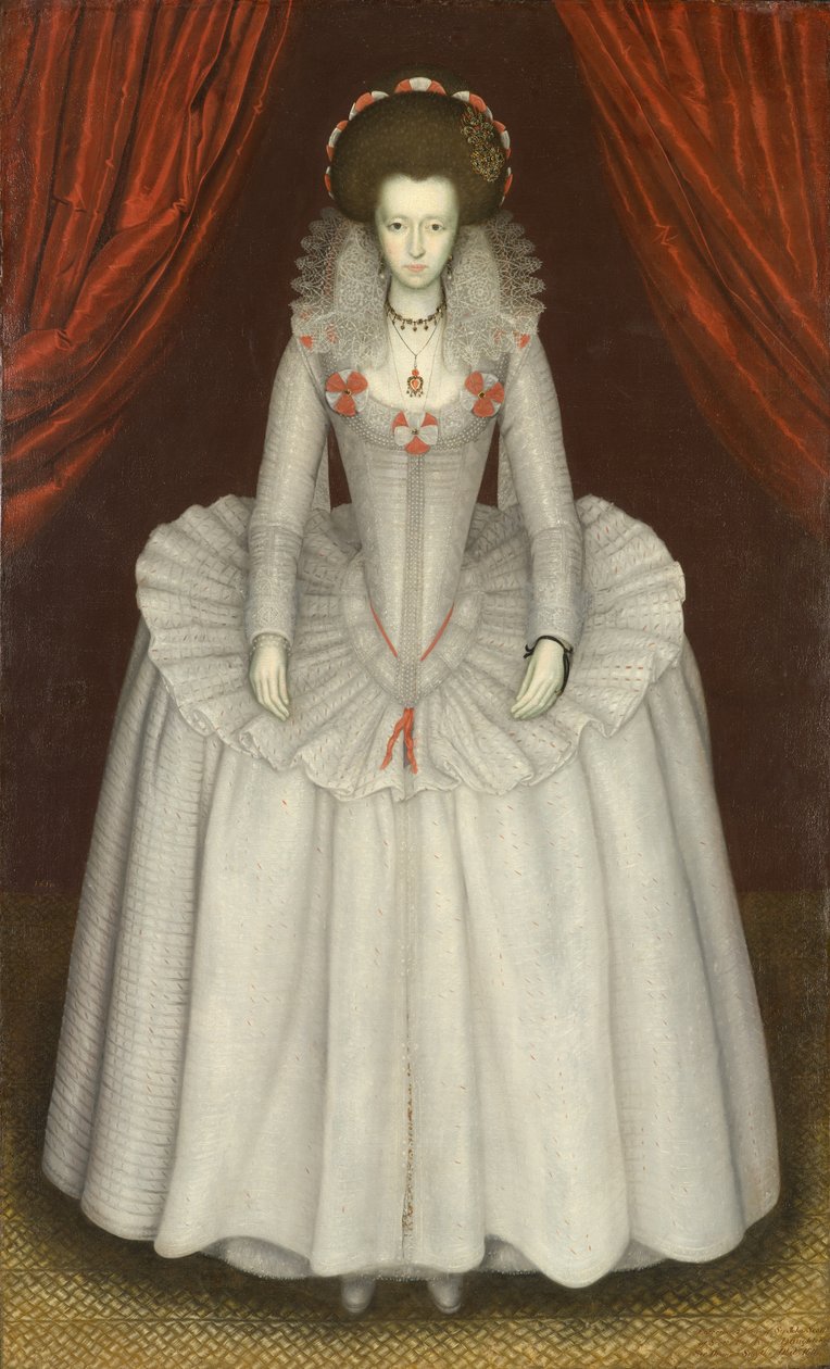 Porträtt av en kvinna, förmodligen Ann Finch, Lady Twysden (1574-1638) av Unknown artist