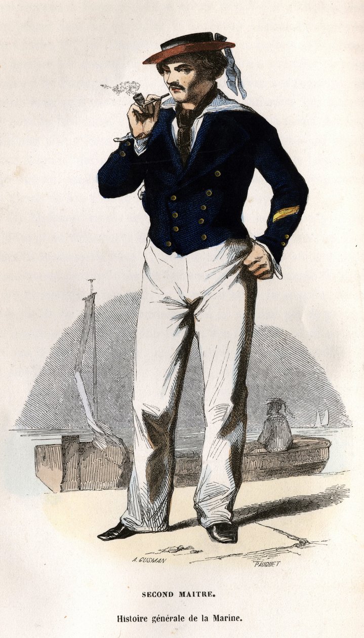 Porträtt av en andra mästare. i "General History of the Navy" av Van Tenac av Unknown artist