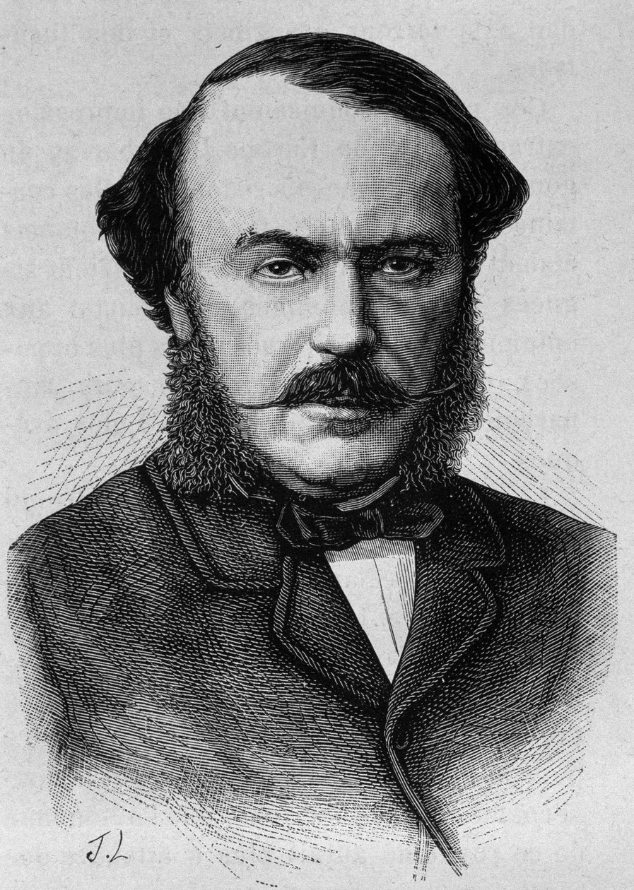 Porträtt av hertigen av Persigny (1808 - 1872). Gravyr från slutet av 1800-talet i "Histoire de France"" av H. Martin. av Unknown artist