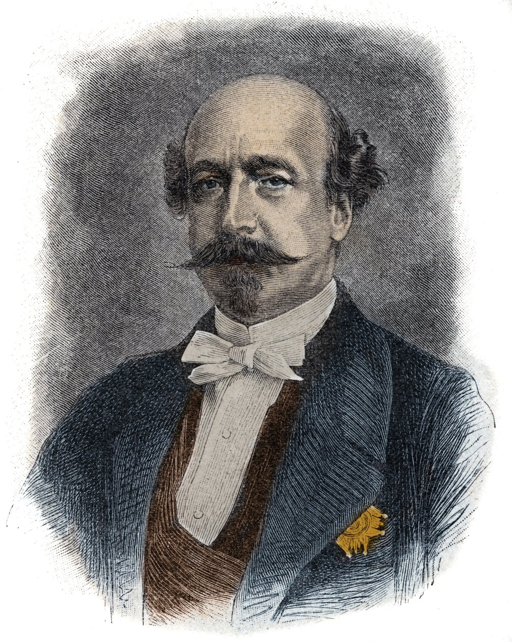 Porträtt av den franske finansmannen och politikern Charles de Morny dit Comte de Morny (eller hertig) (1811-1865) halvbror till Napoleon III av Unknown artist