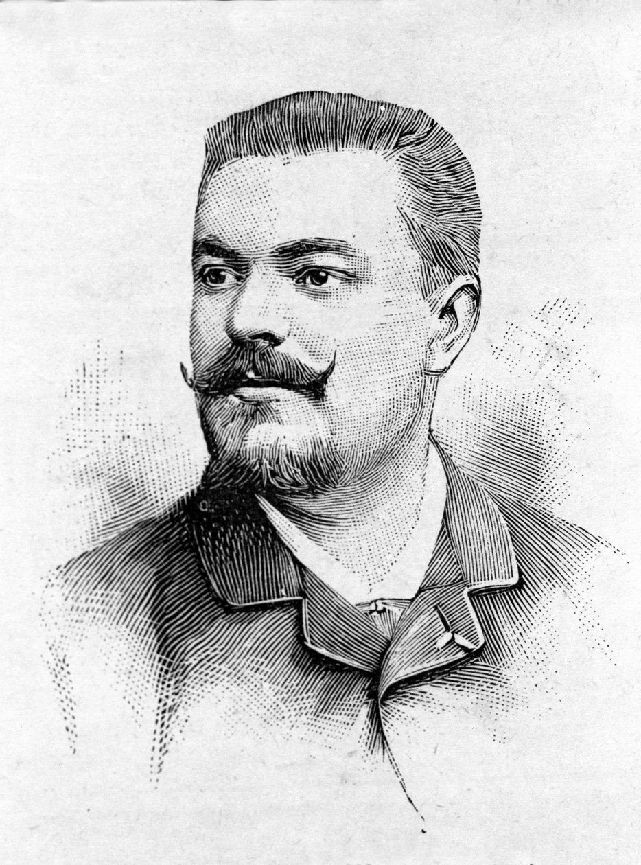 Porträtt av den franske tenoren Jean Alexandre Talazac (1853 - 1892). av Unknown artist
