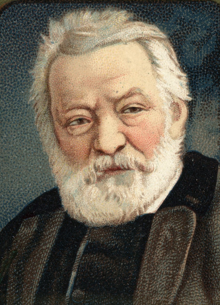 Porträtt av den franske författaren Victor Hugo (1802 - 1885). av Unknown artist