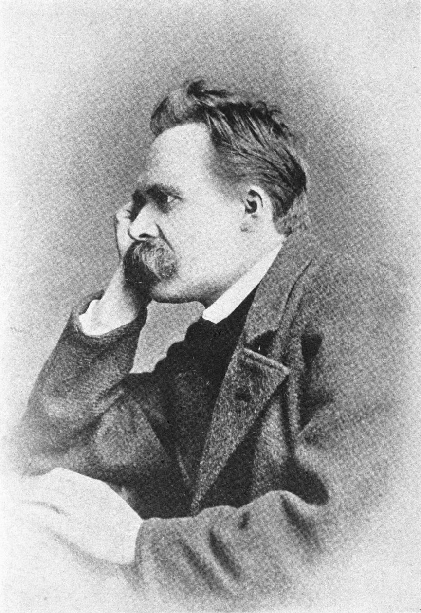 Porträtt av den tyske filosofen Friedrich Nietzsche (1844 - 1900). av Unknown artist