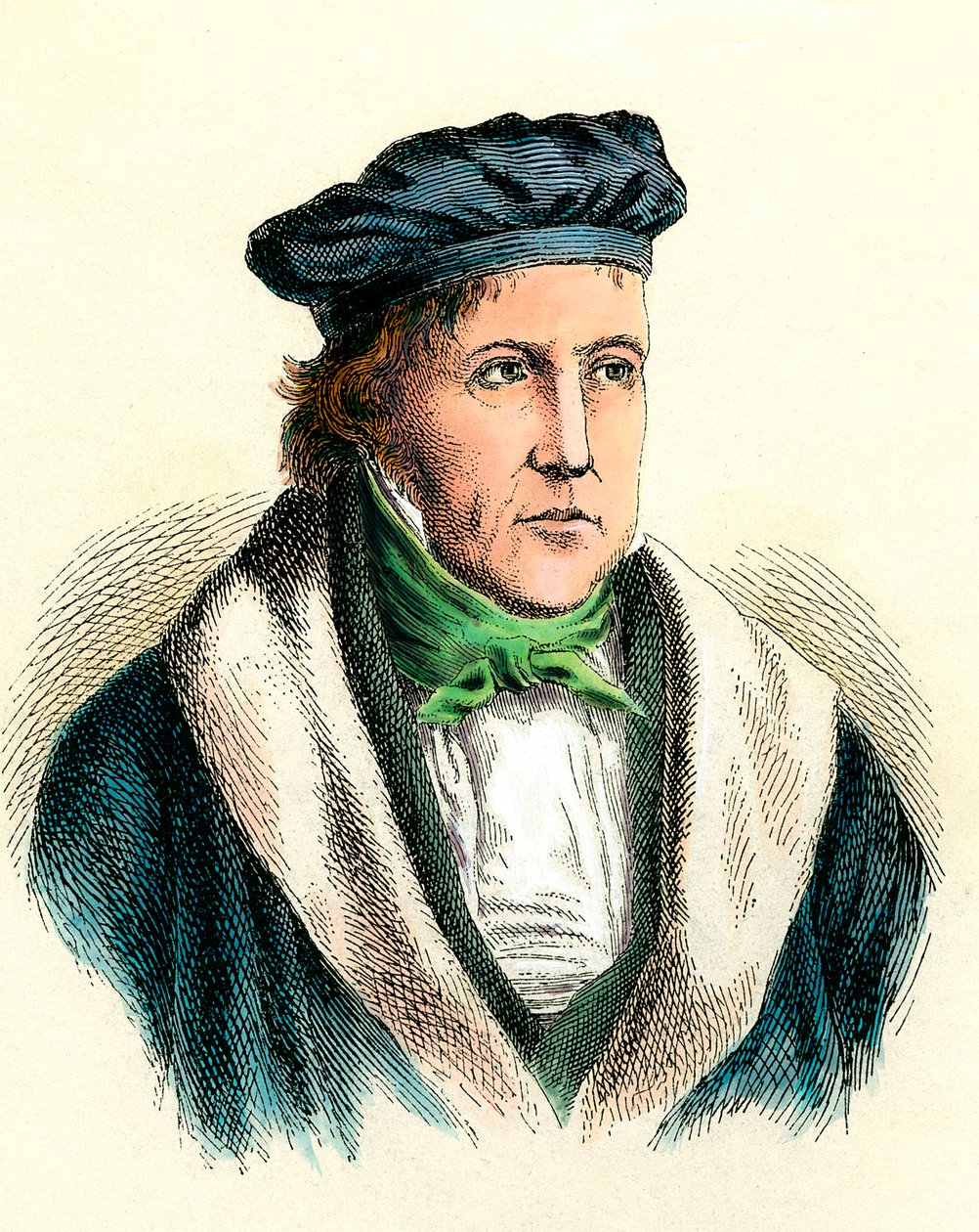 Porträtt av den tyske filosofen Georg Wilhelm Friedrich Hegel (1770-1831). av Unknown artist