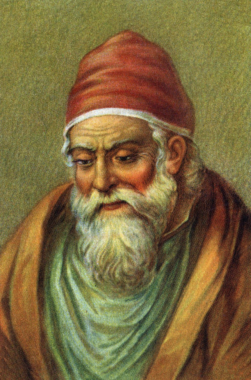 Porträtt av den grekiske matematikern Euklides. av Unknown Artist