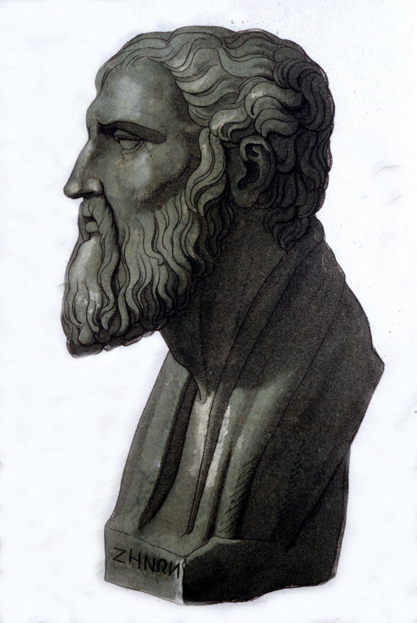 Porträtt av den grekiske filosofen Zenon av Eleas (495 f.Kr. - 430 f.Kr.). av Unknown artist