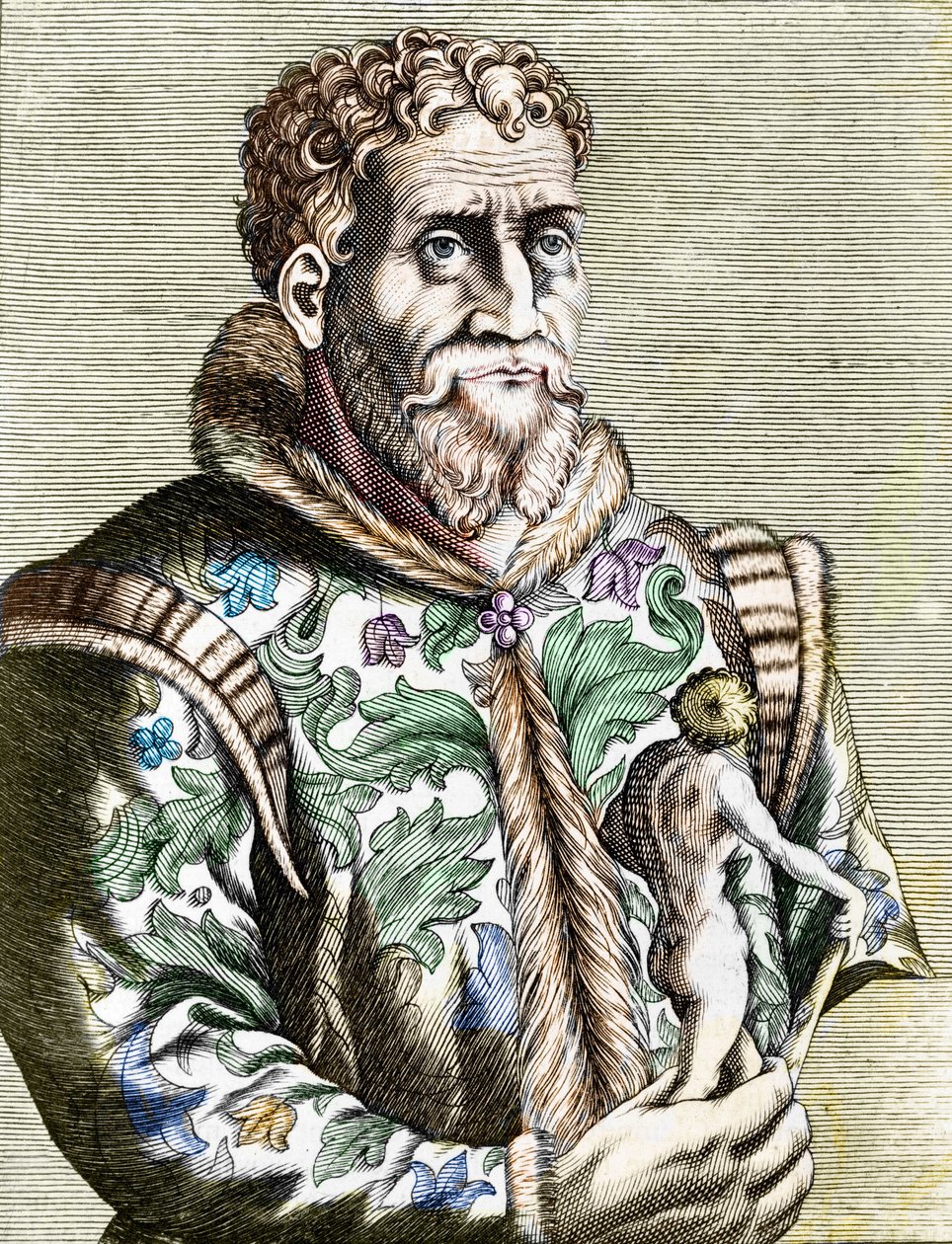 Porträtt av den italienske målaren Michelangelo Buonarroti av Unknown artist