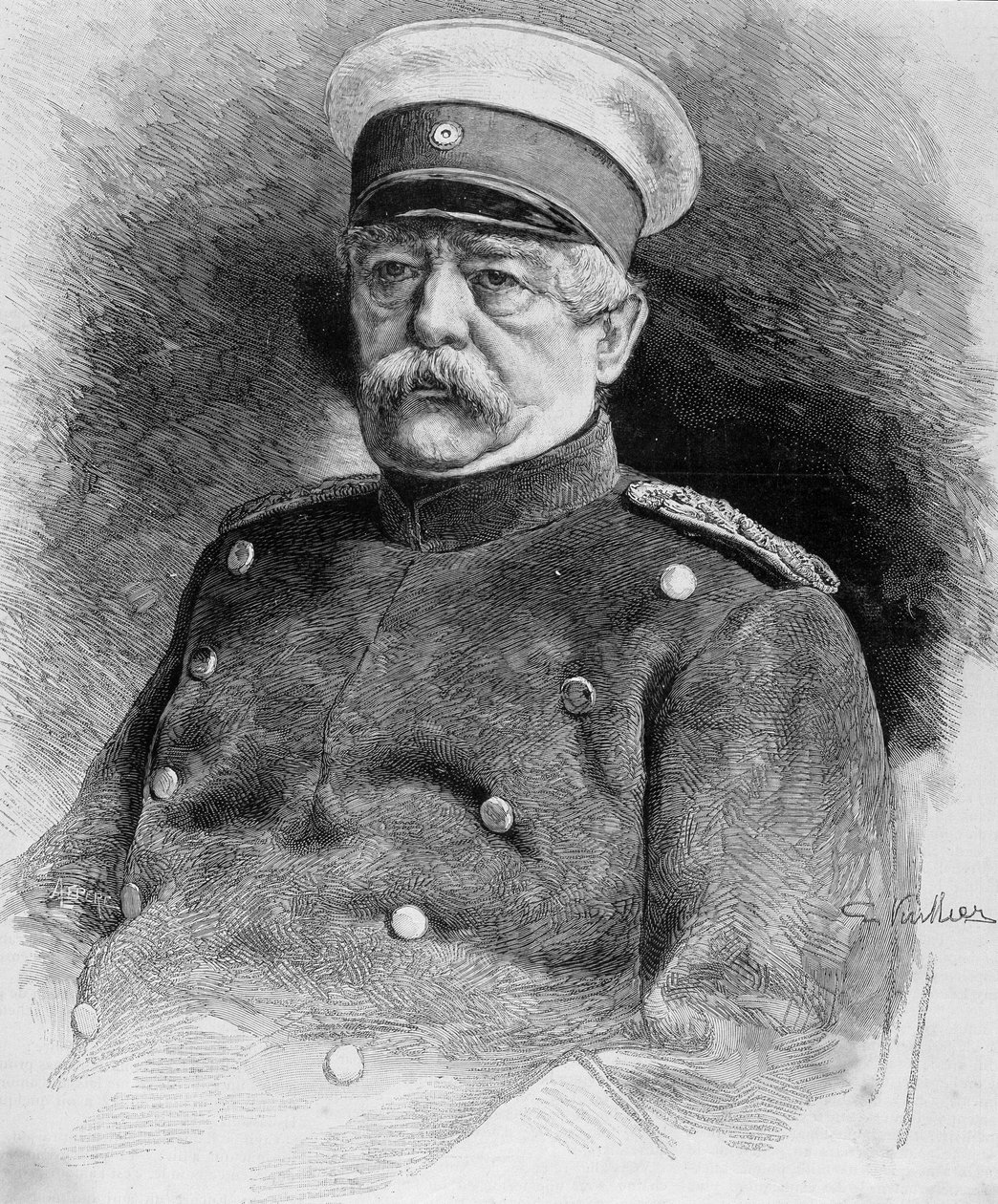 Porträtt av prinsen av Bismarck (1815 - 1898). av Unknown artist