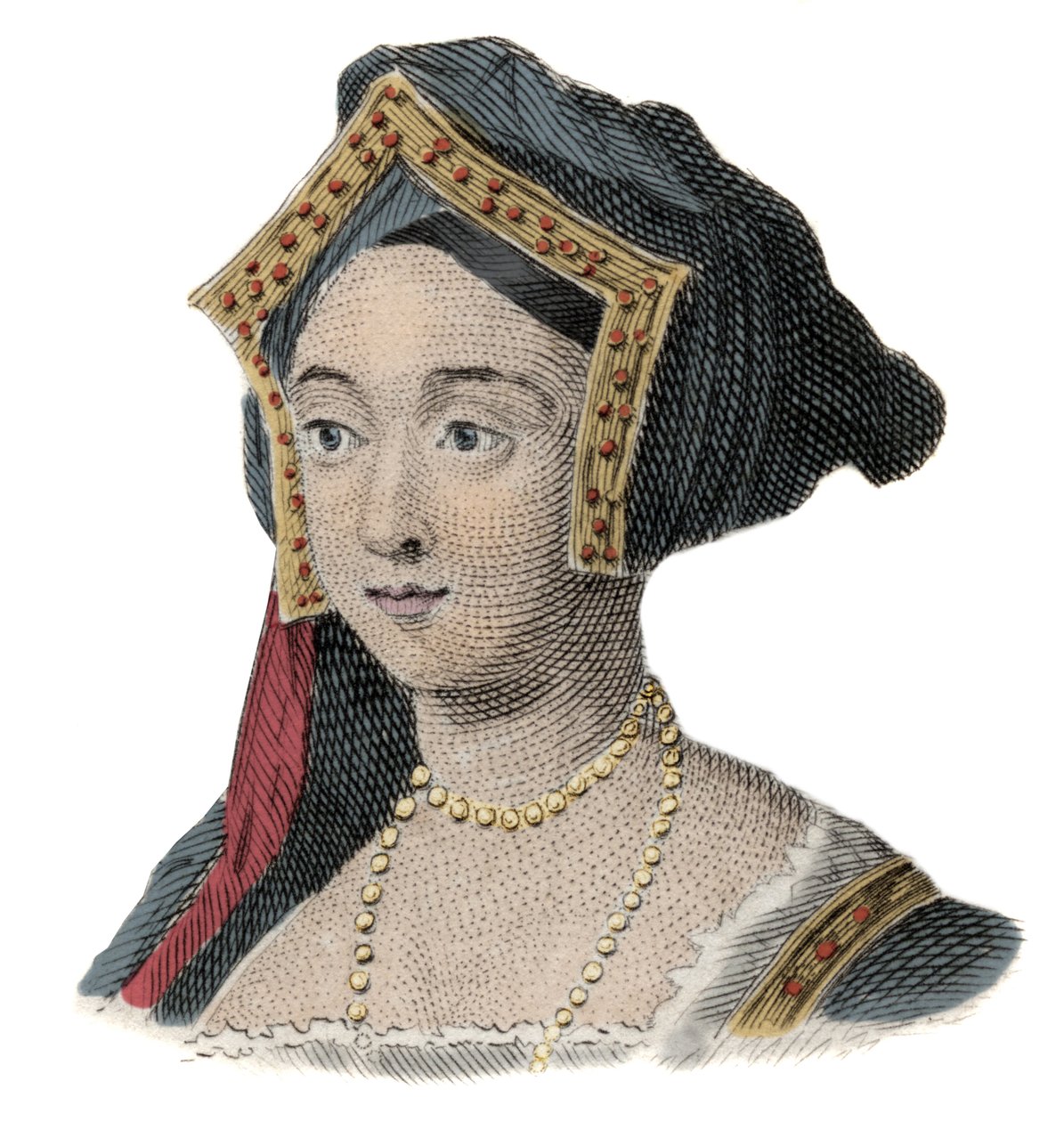 Porträtt av drottningen av England Jane (Jeanne) Seymour (1509-1537), fru till Henrik VIII av Unknown artist