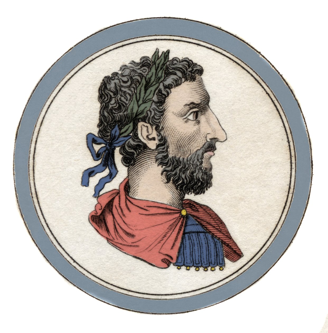 Porträtt av den romerske kejsaren Marc Aurele (Caesar Marcus Aurelius Antoninus Augustus) (121-180) av Unknown artist