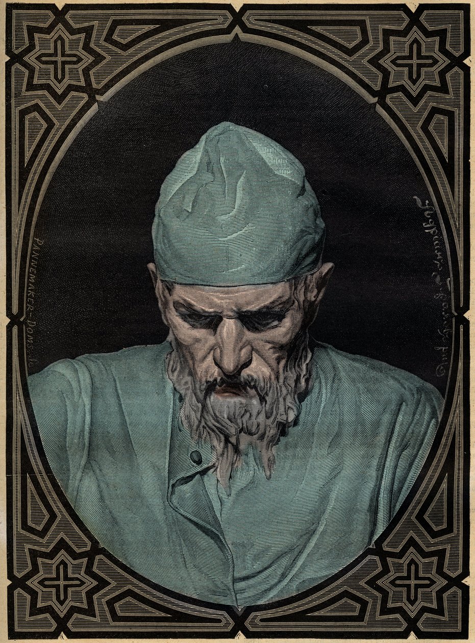 Porträtt av tsaren Ivan IV den förskräcklige (1530-1584) - gravyr av Unknown artist