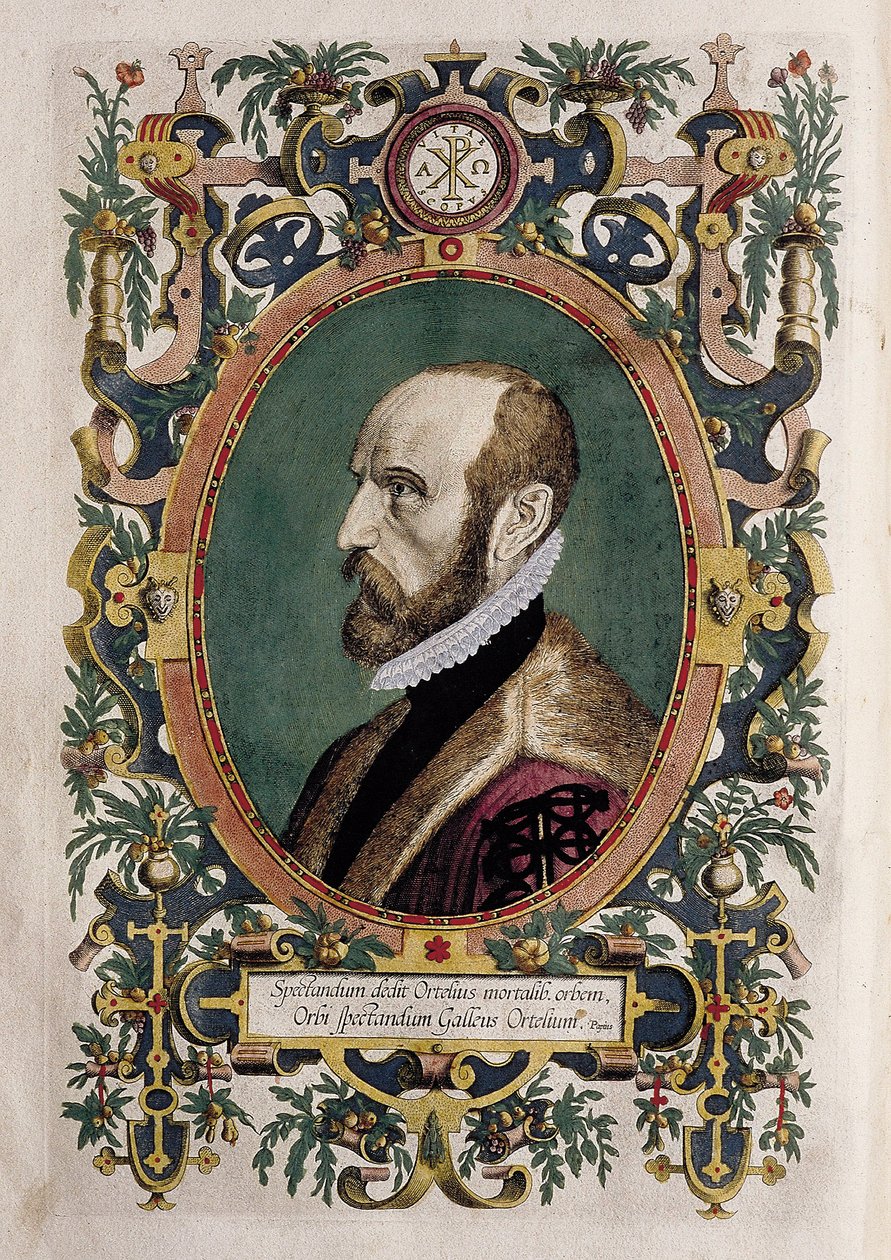 Porträtt av kartografen Abraham Ortelius (färgstick) av Unknown artist