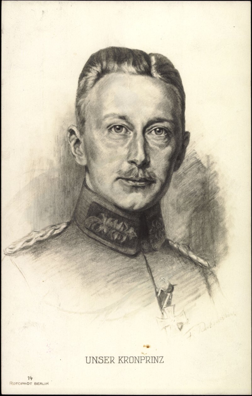 Porträtt av kronprinsen Fredrik Vilhelm av Preussen (teckning) av Unknown Artist