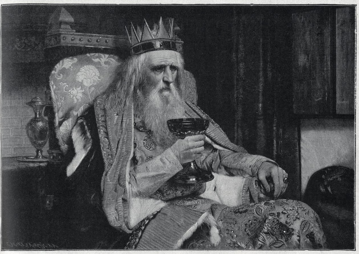 Porträtt av kungen av Thule från Van der Ouderaas målning. Gravyr i ""Le sun-du-dimanche"" av Unknown artist