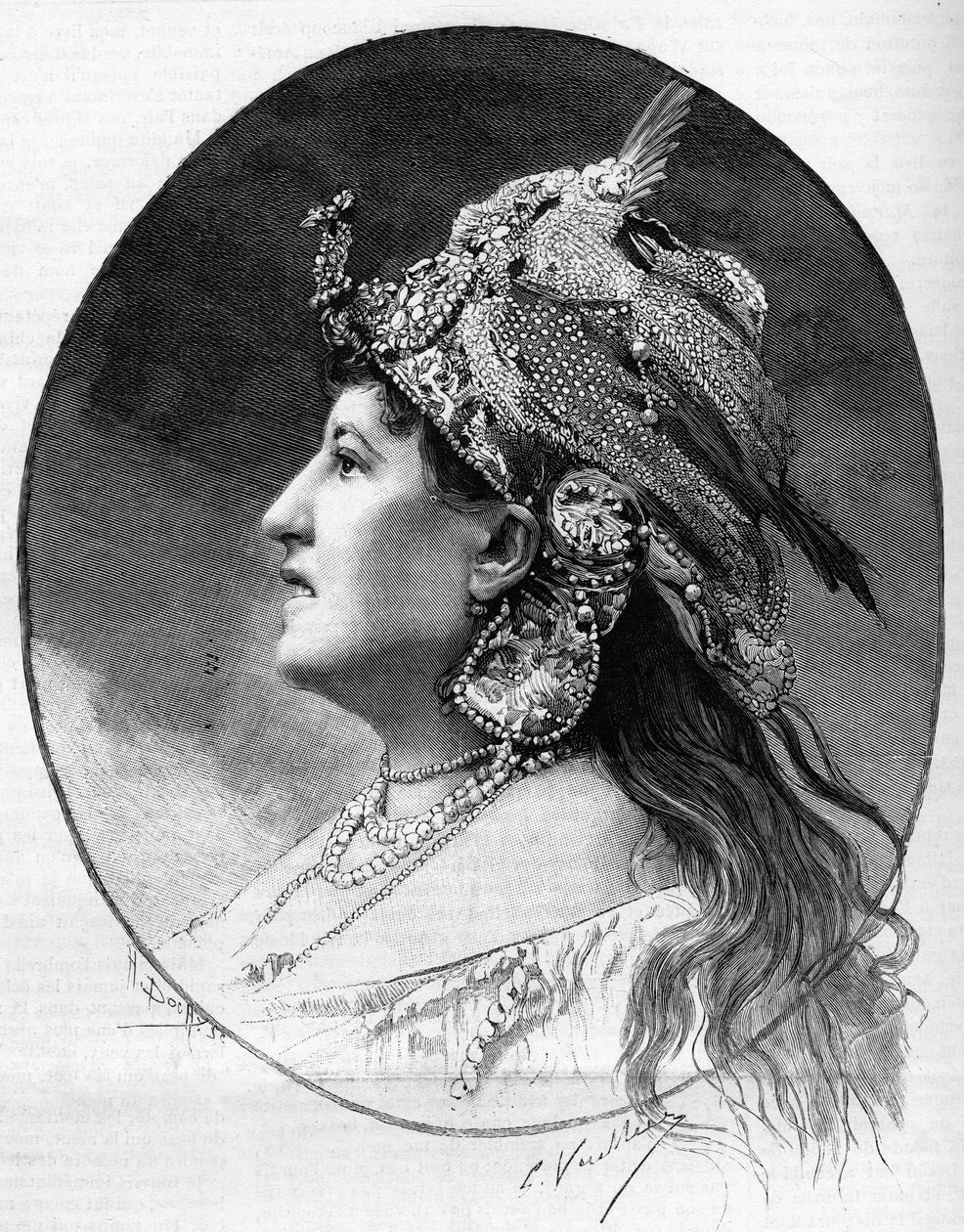 Porträtt av brevkvinnan Judith Gauthier (1845-1917) 1888. av Unknown artist